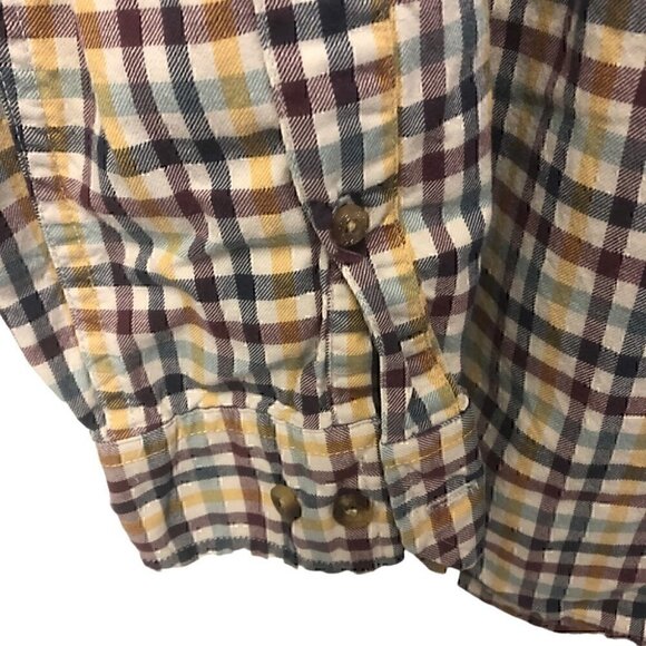 Eddie Bauer Tall Casual Button Down Long Sleeve Plaid FallColors Mens Large Tall - Picture 5 of 9
